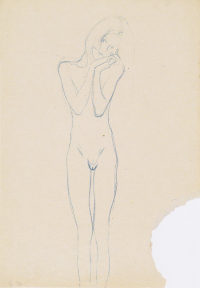 Nude Girl from the Front by Gustav Klimt